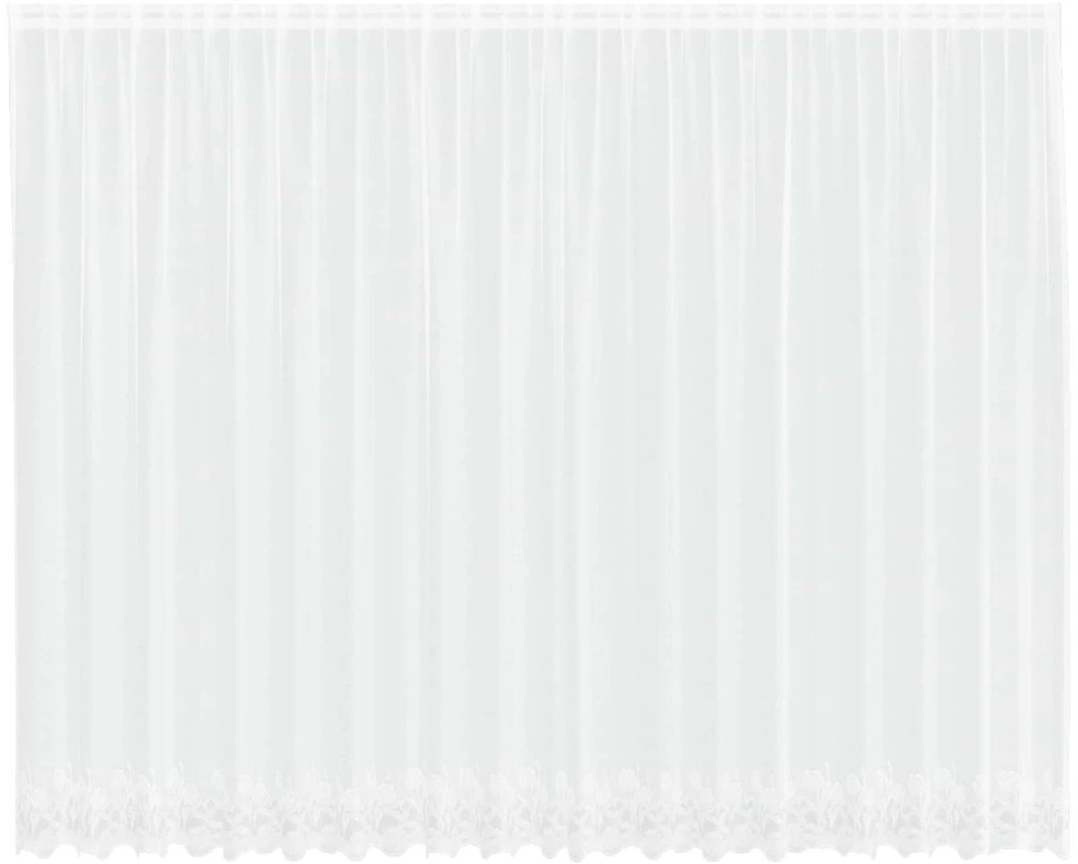 Nėrinių Užuolaida Balta 220 x 500 cm Poliesteris