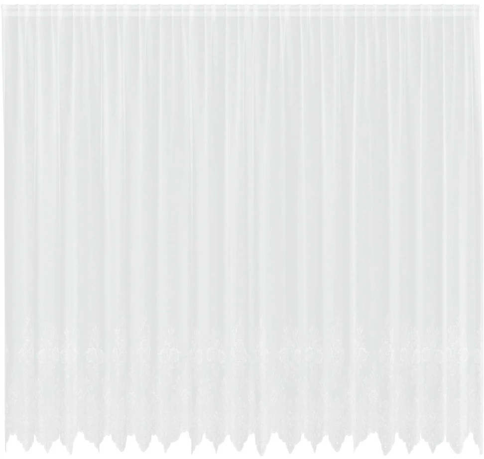 Nėrinių Užuolaida Balta 280 x 500 cm Poliesteris