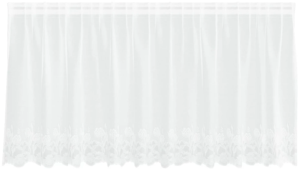 Nėrinių Užuolaida Balta 80 x 300 cm Poliesteris
