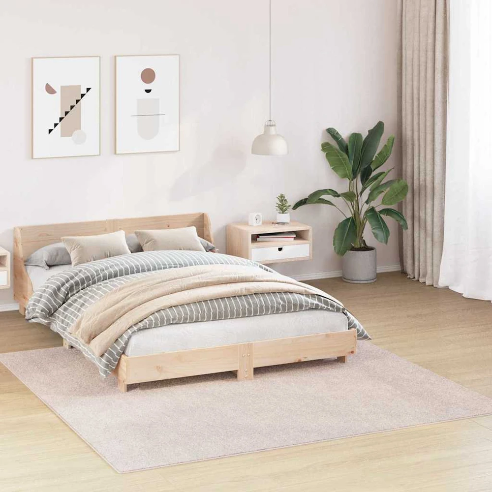 Neslystantis plaukuotas kilimas Kreminė 200 x 200 cm PP