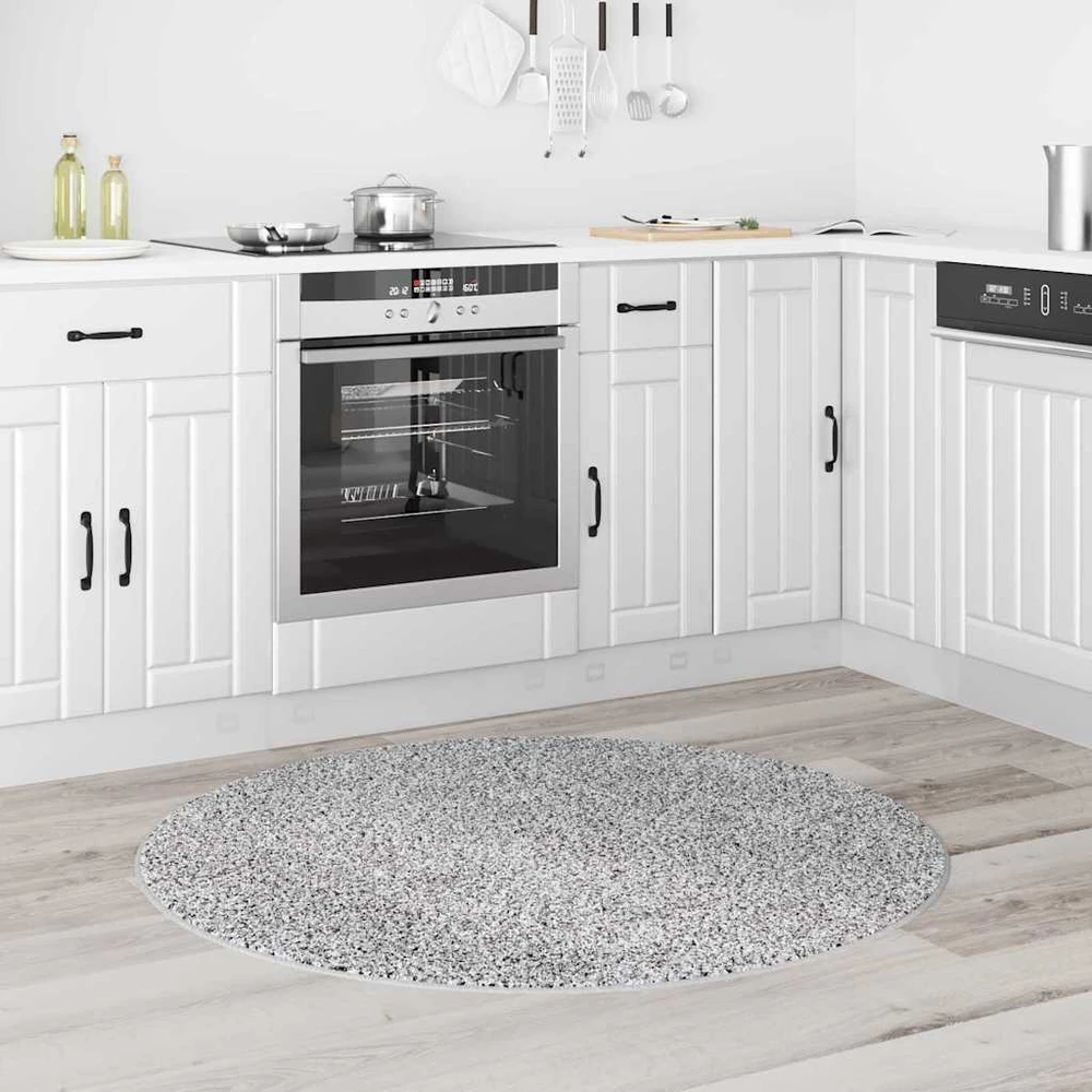 Neslystantis plaukuotas kilimas Pilka 120 x 120 cm PP