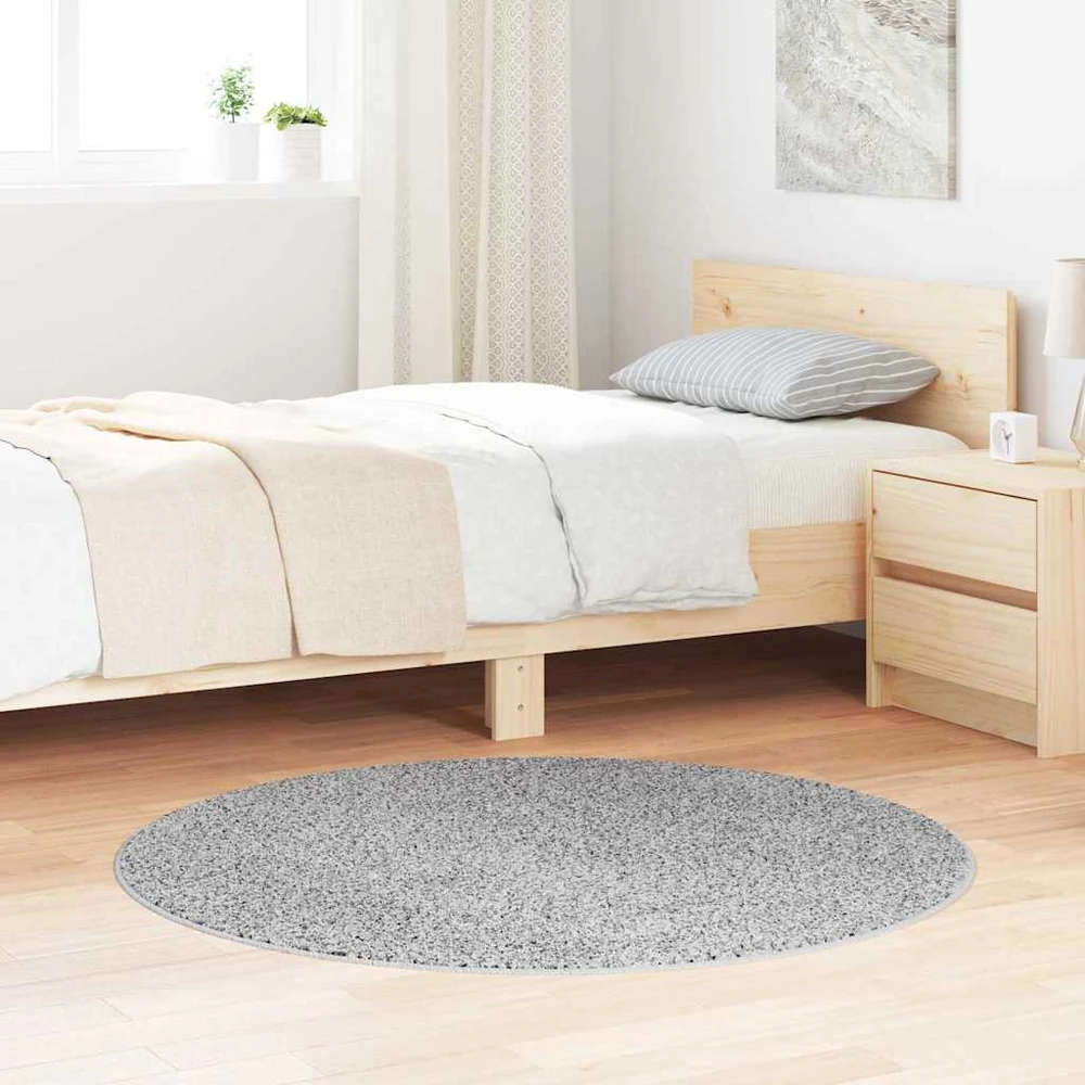 Neslystantis plaukuotas kilimas Pilka 120 x 120 cm PP