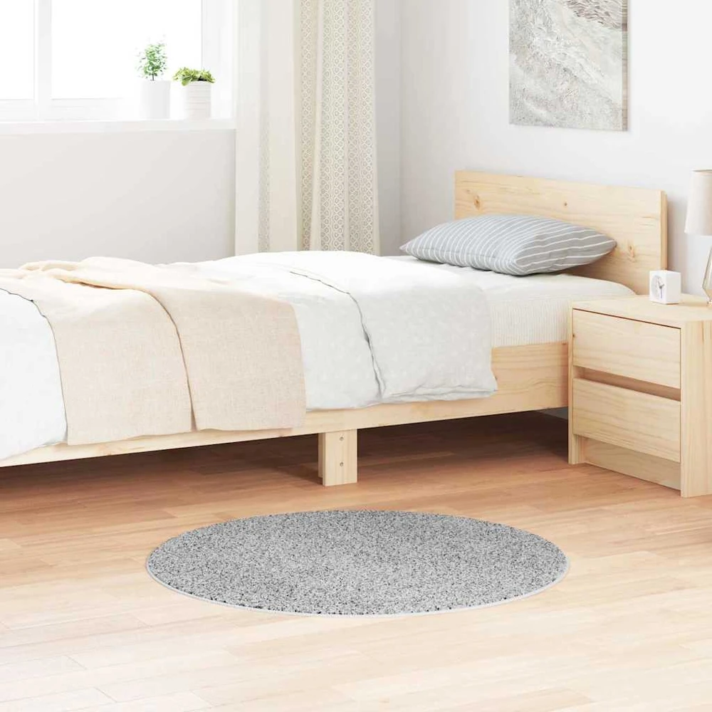 Neslystantis plaukuotas kilimas Pilka 90 x 90 cm PP