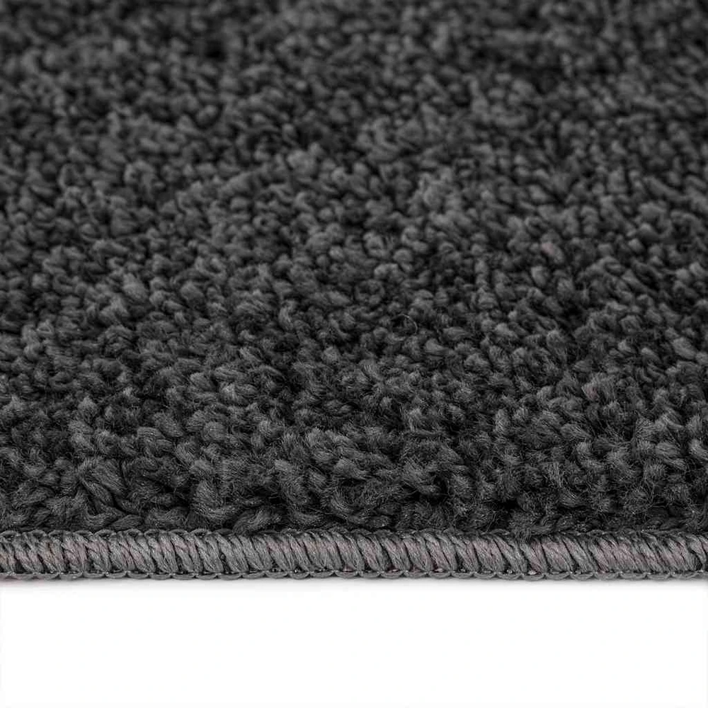 Neslystantis plaukuotas kilimas Tamsiai pilka 200 x 200 cm PP