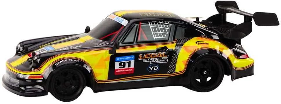 Lean Toys Automobilis su nuotolinio valdymo pultu, geltonas