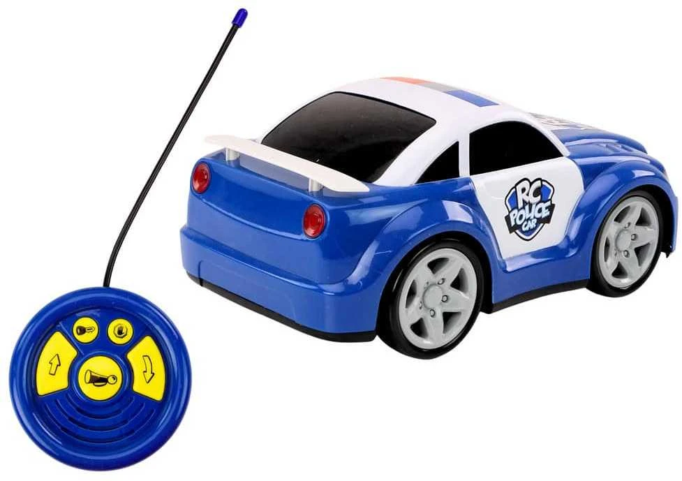 Lean Toys Nuotoliniu būdu valdomas animacinis policijos automobilis su šviesomis ir garsais