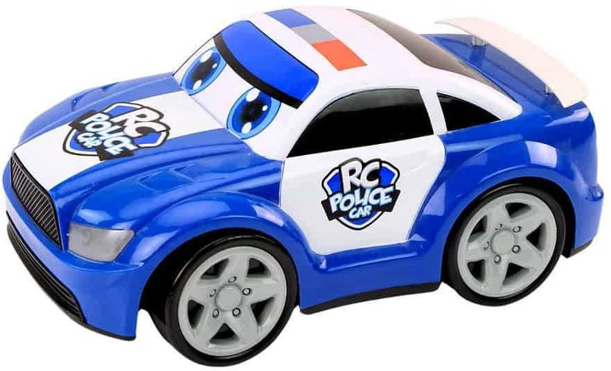 Lean Toys Nuotoliniu būdu valdomas animacinis policijos automobilis su šviesomis ir garsais