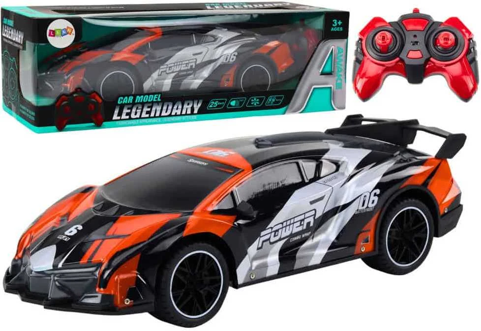 Lean Toys Oranžinis Mašinėlė RC 1:10 Oranžinis Speed ​​iki 25 km/h