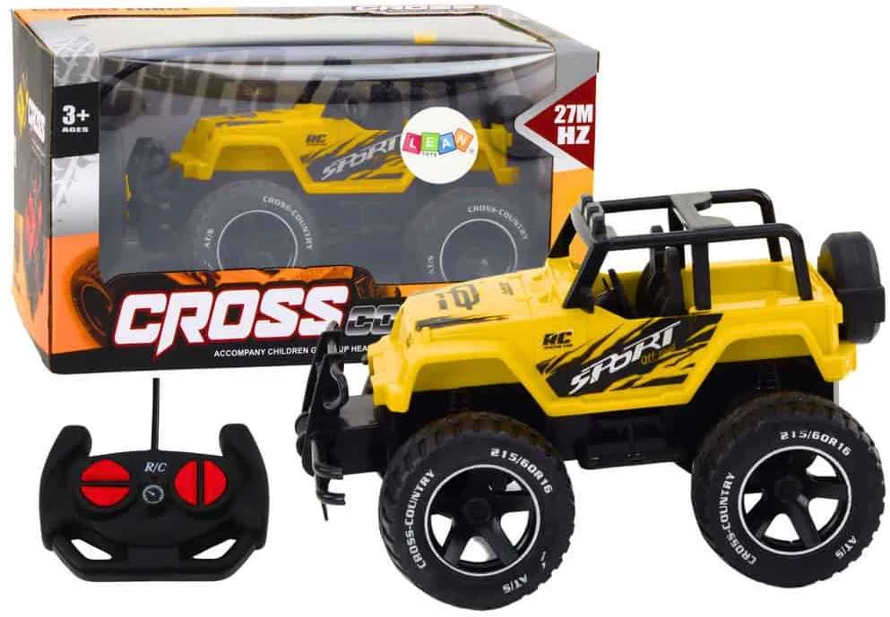 Lean Toys Nuotoliniu būdu valdomas bekelės automobilis RC 1:18 geltonas
