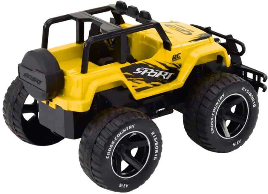 Lean Toys Nuotoliniu būdu valdomas bekelės automobilis RC 1:18 geltonas