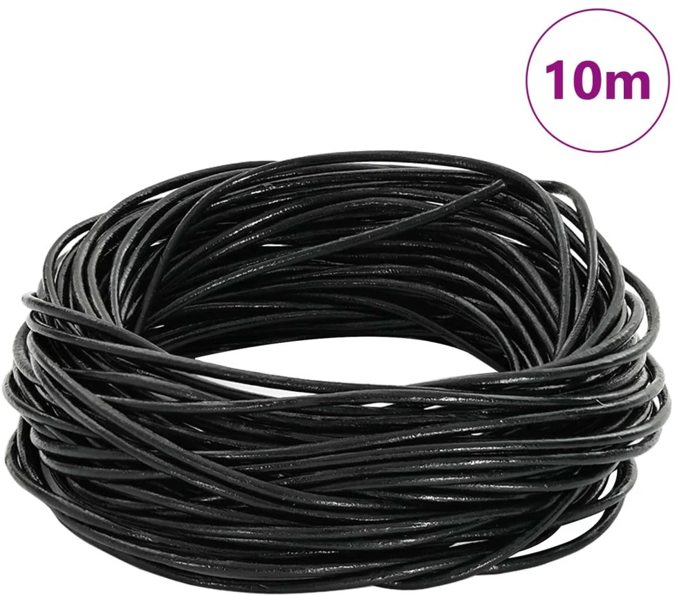 Odinė gija 1 Juoda Ø1 mm x 10 m Oda