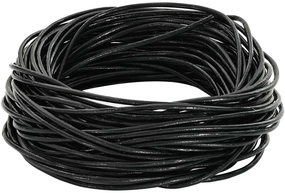Odinė gija 1 Juoda Ø1,5 mm x 10 m Oda
