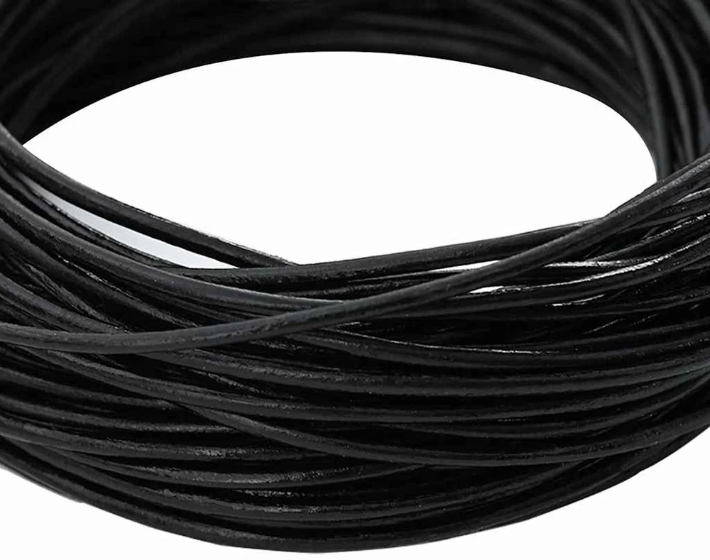 Odinė gija 1 Juoda Ø1,5 mm x 10 m Oda