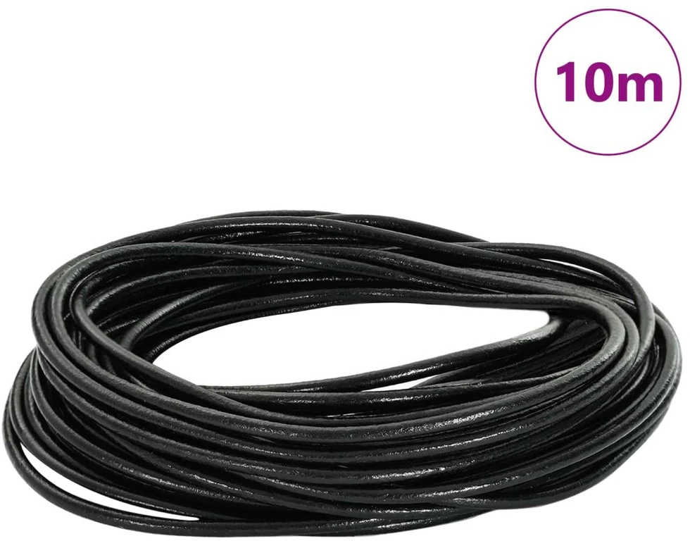 Odinė gija 1 Juoda Ø2,5 mm x 10 m Oda