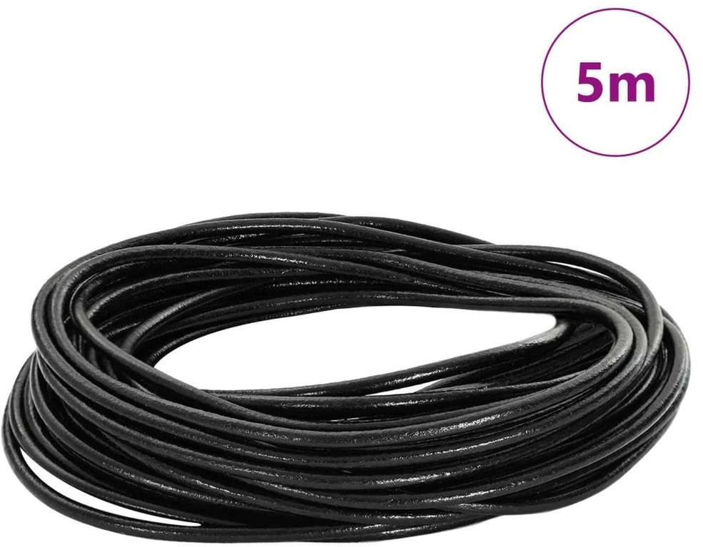 Odinė gija 1 Juoda Ø2,5 mm x 5 m Oda