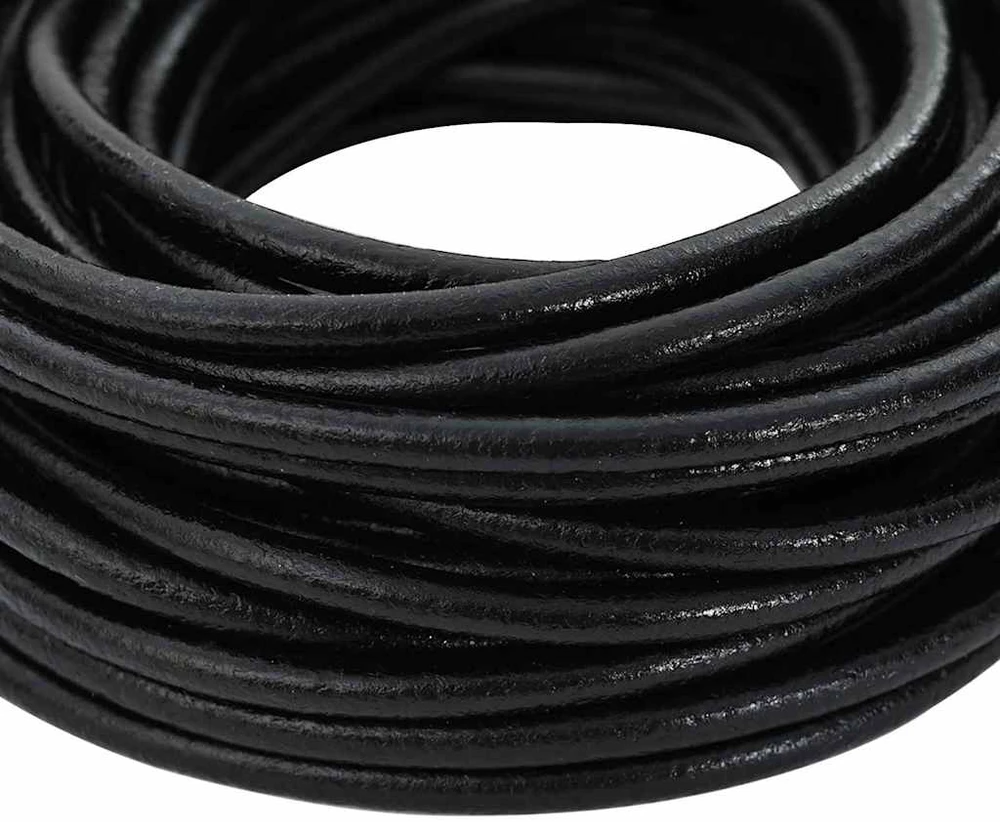 Odinė gija 1 Juoda Ø4 mm x 5 m Oda