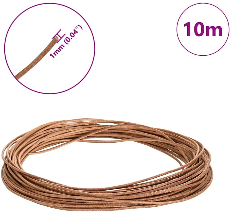Odinė gija 1 Ruda Ø1 mm x 10 m Oda