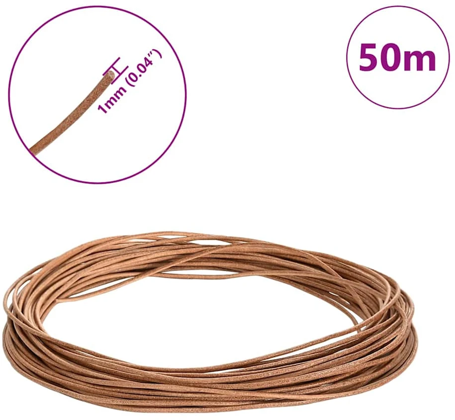 Odinė gija 1 Ruda Ø1 mm x 50 m Oda