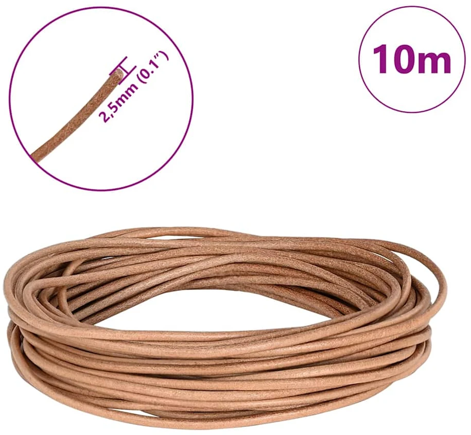 Odinė gija 1 Ruda Ø2,5 mm x 10 m Oda