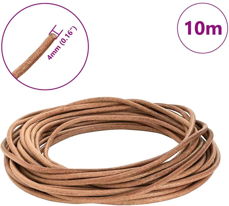 Odinė gija 1 Ruda Ø4 mm x 10 m Oda