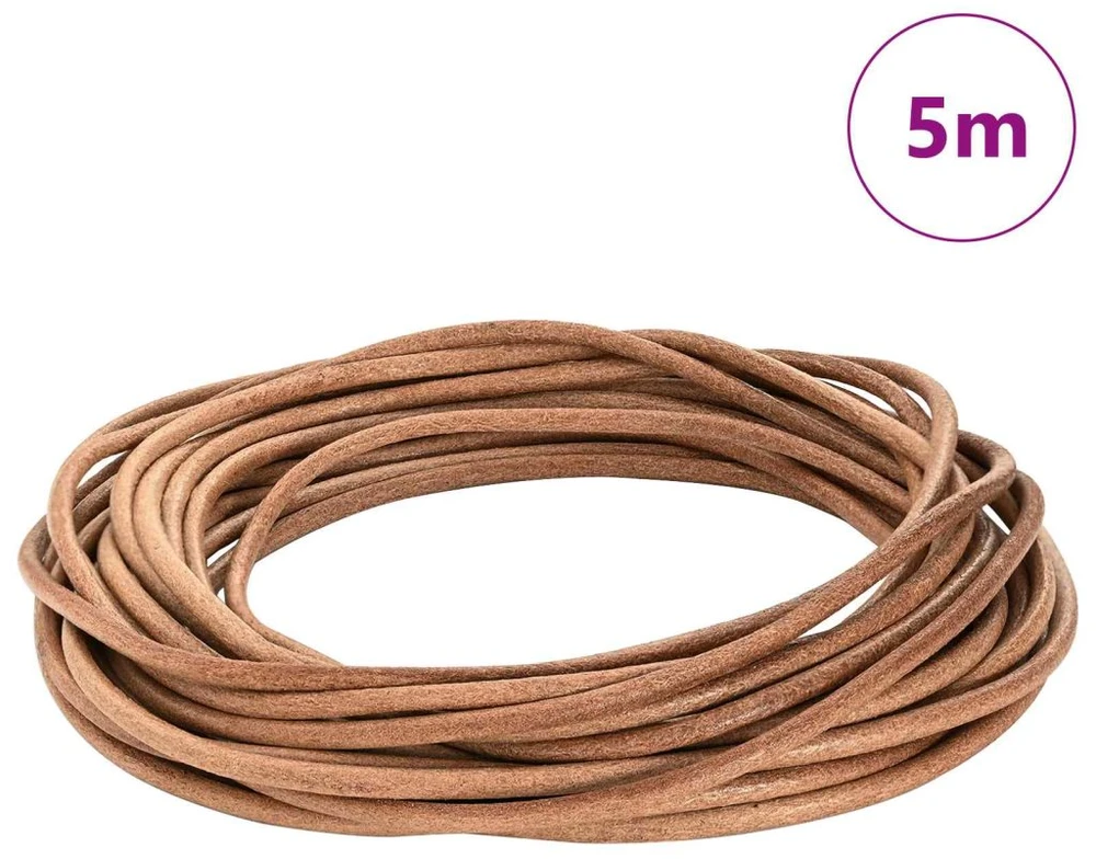 Odinė gija 1 Ruda Ø4 mm x 5 m Oda