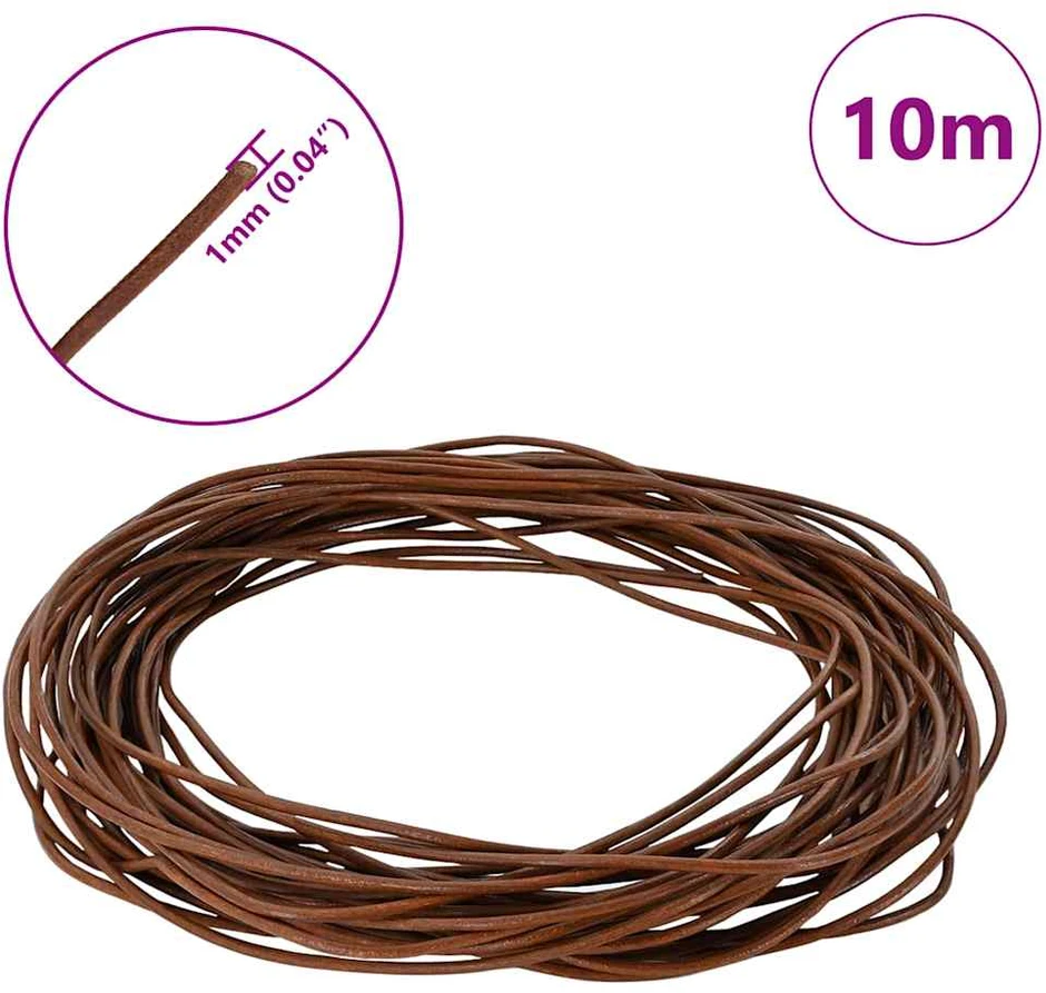Odinė gija 1 Šviesiai rudas Ø1 mm x 10 m Oda