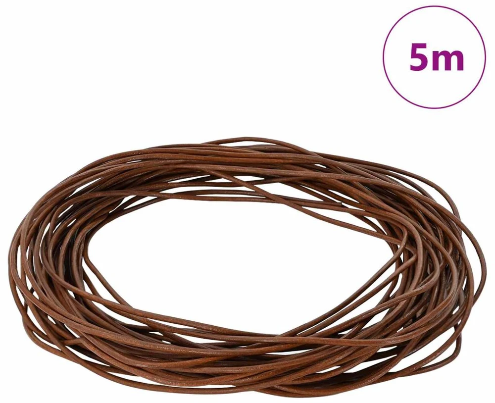Odinė gija 1 Šviesiai rudas Ø2 mm x 5 m Oda