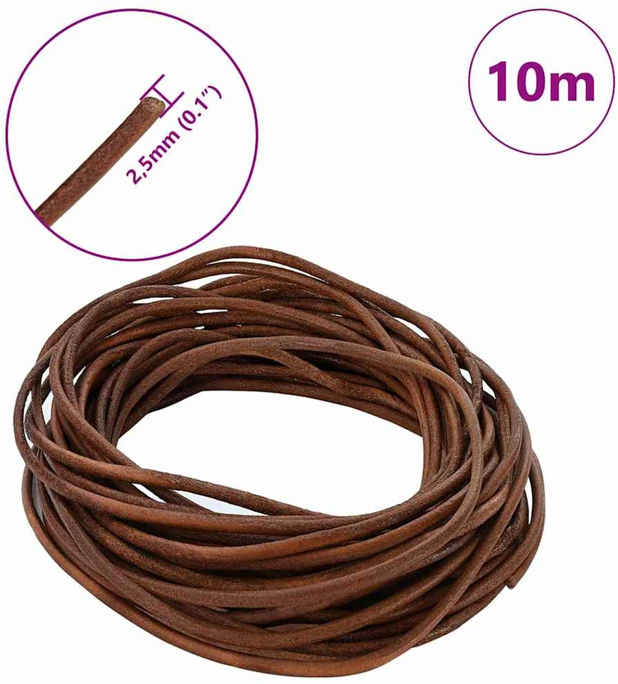 Odinė gija 1 Šviesiai rudas Ø2,5 mm x 10 m Oda