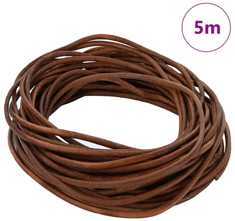 Odinė gija 1 Šviesiai rudas Ø3 mm x 5 m Oda