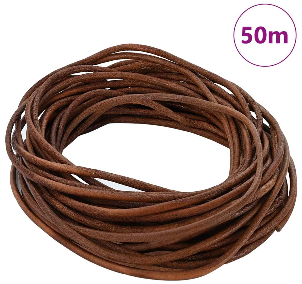 Odinė gija 1 Šviesiai rudas Ø3 mm x 50 m Oda