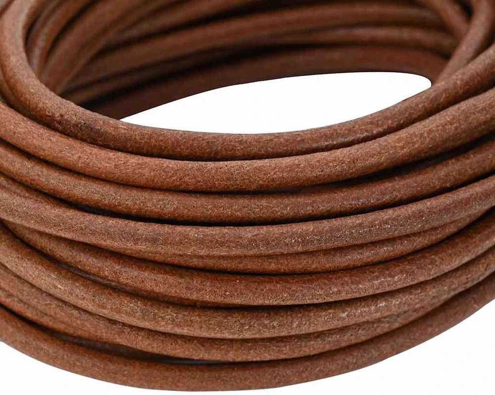 Odinė gija 1 Šviesiai rudas Ø5 mm x 10 m Oda