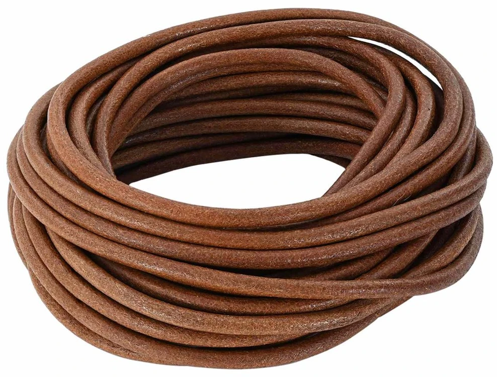 Odinė gija 1 Šviesiai rudas Ø5 mm x 10 m Oda