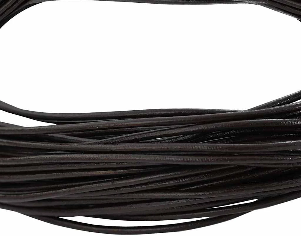 Odinė gija 1 Tamsiai rudas Ø1,5 mm x 5 m Oda