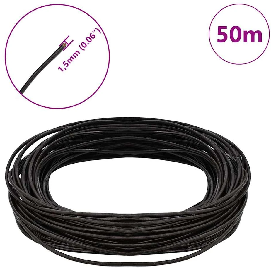 Odinė gija 1 Tamsiai rudas Ø1,5 mm x 50 m Oda