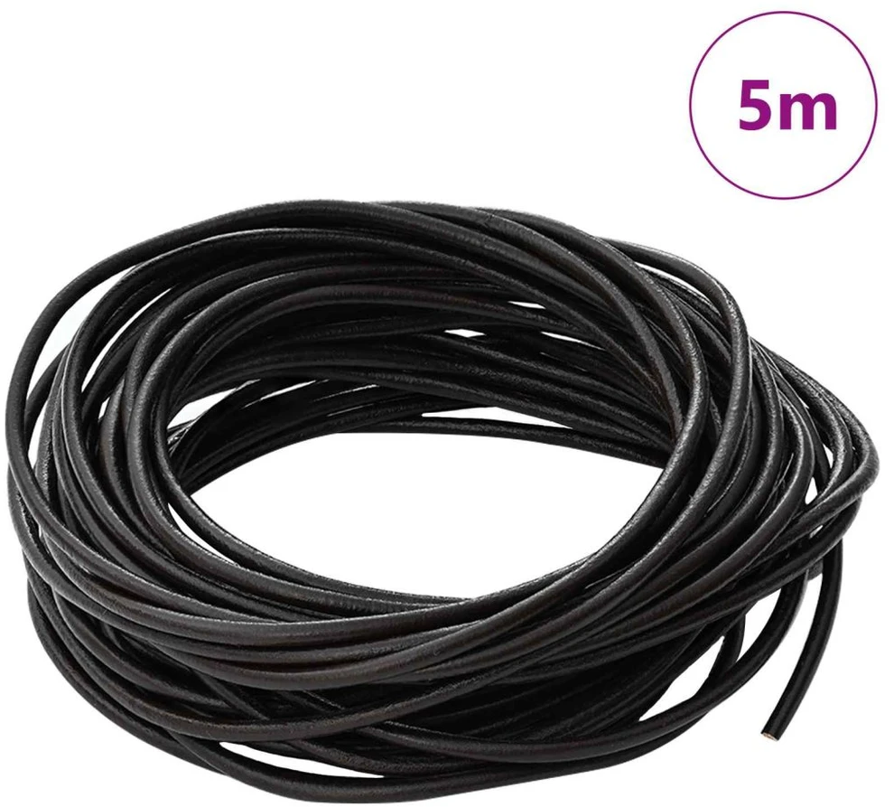 Odinė gija 1 Tamsiai rudas Ø2,5 mm x 5 m Oda