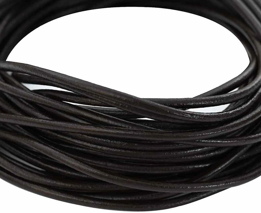 Odinė gija 1 Tamsiai rudas Ø3 mm x 10 m Oda