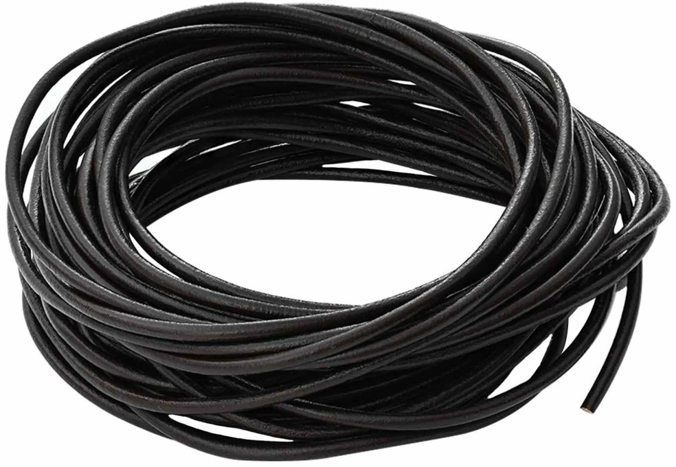 Odinė gija 1 Tamsiai rudas Ø3 mm x 10 m Oda