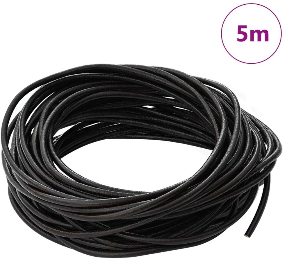 Odinė gija 1 Tamsiai rudas Ø3 mm x 5 m Oda