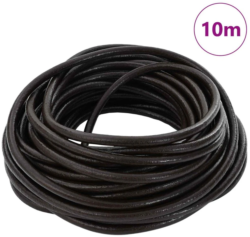 Odinė gija 1 Tamsiai rudas Ø4 mm x 10 m Oda