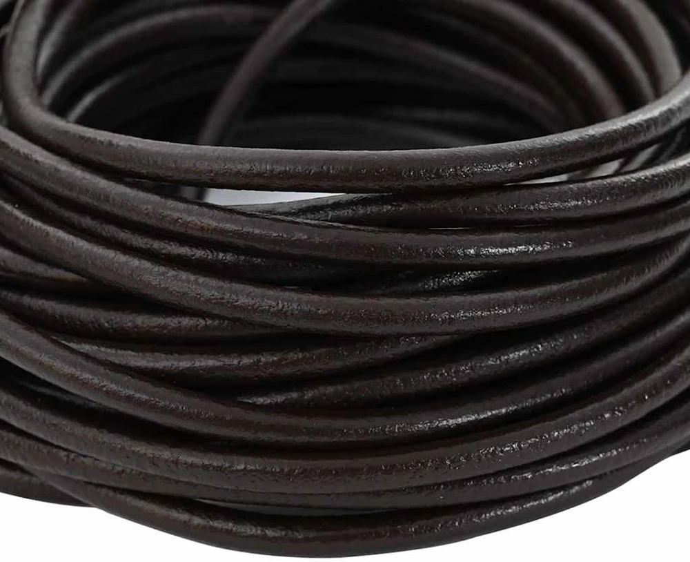 Odinė gija 1 Tamsiai rudas Ø5 mm x 50 m Oda