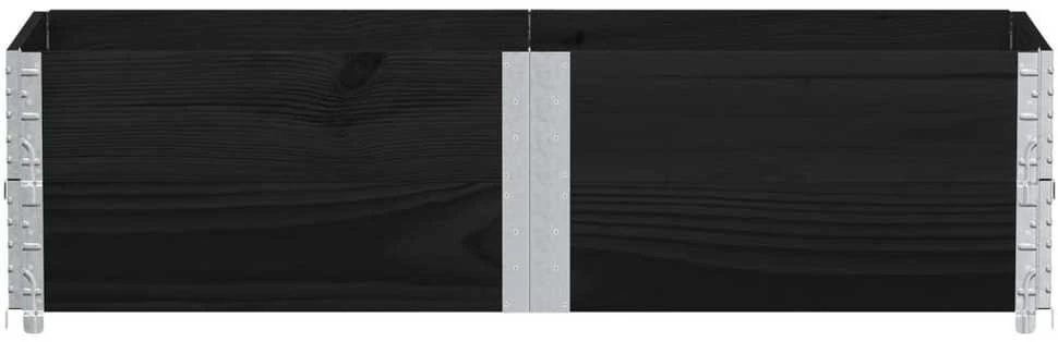 Padėklų apvadai, 2vnt., juodi, 150x50cm, pušies masyvas