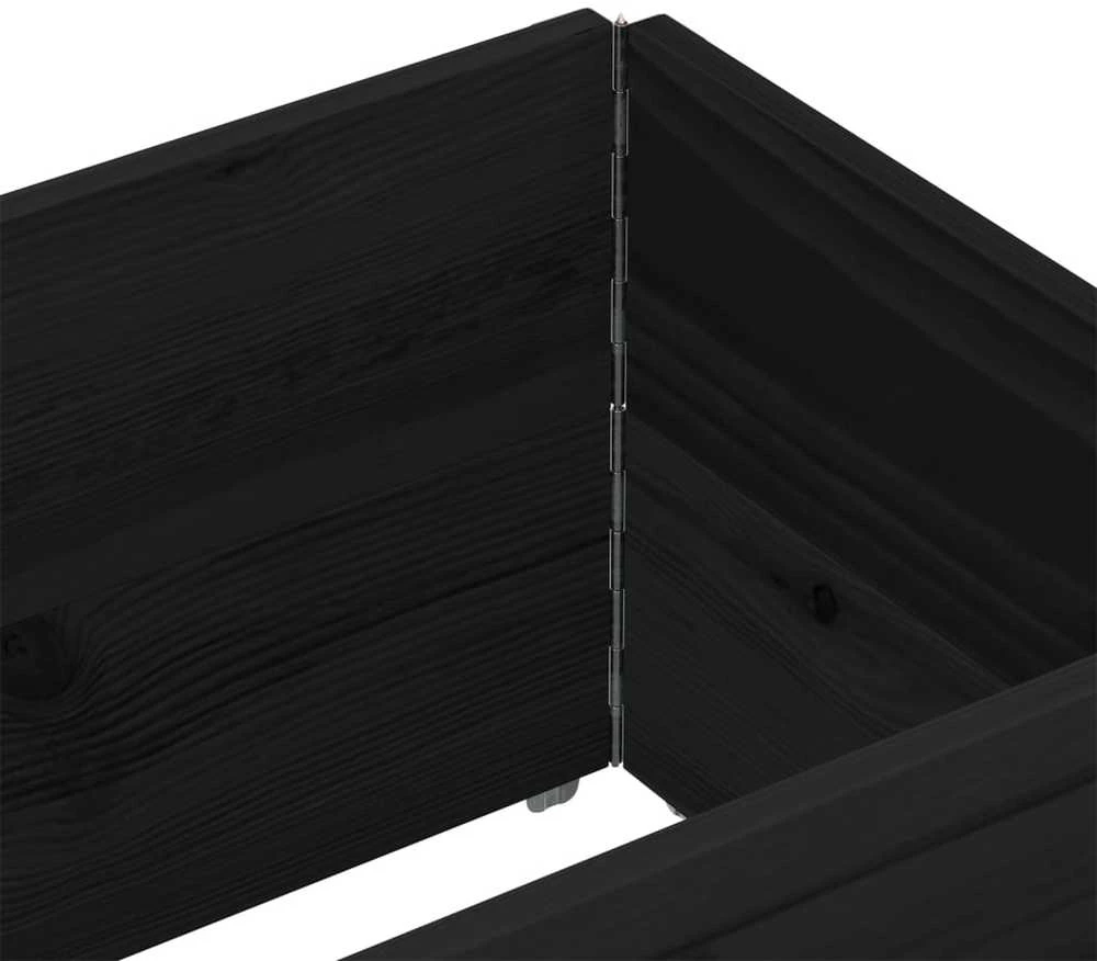 Padėklų apvadai, 2vnt., juodi, 150x50cm, pušies masyvas