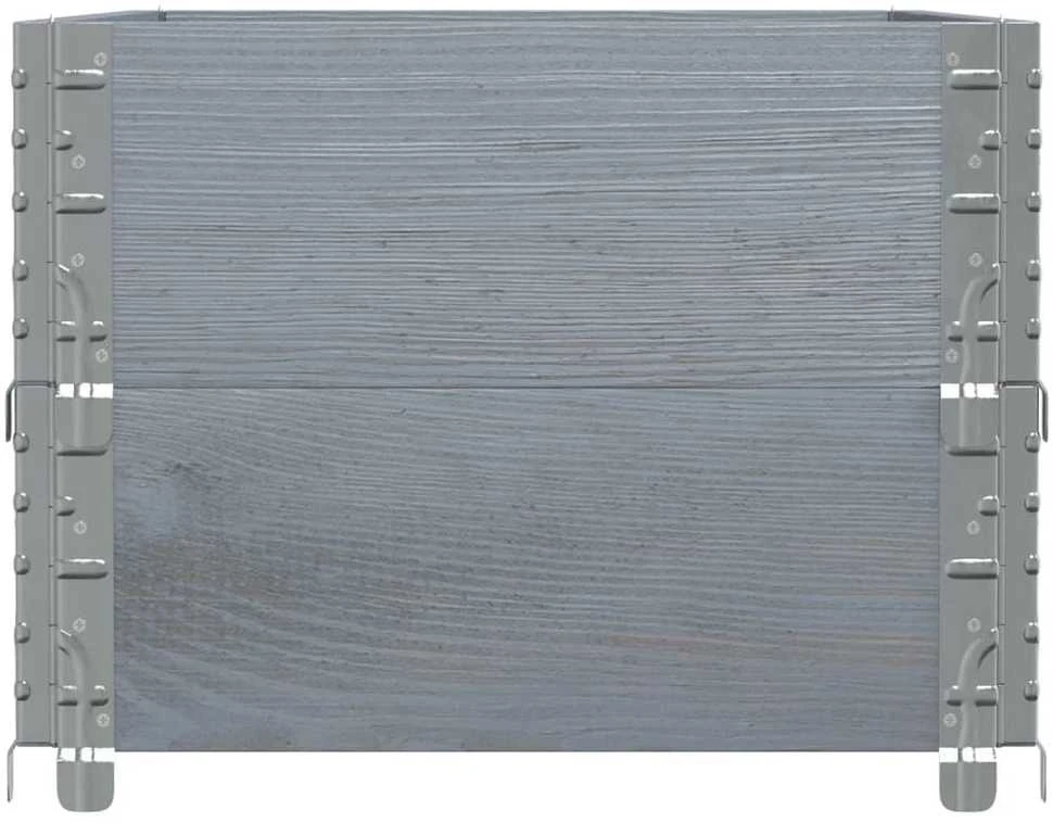 Padėklų apvadai, 2vnt., pilki, 100x50cm, pušies masyvas