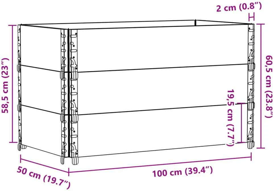 Padėklų apvadai, 3vnt., 100x50cm, pušies medienos masyvas