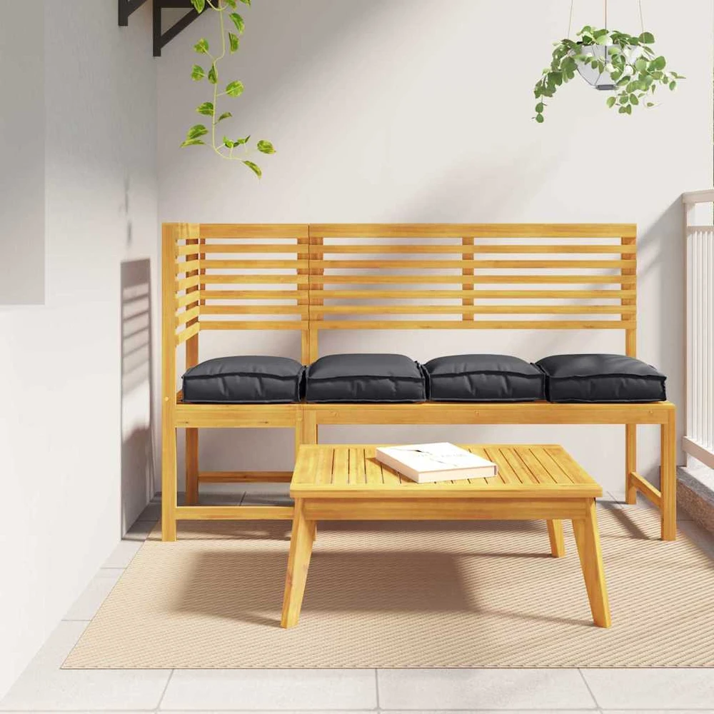 Pagalvėlė 4 pcs Juoda 40 x 40 x 8 cm Oksfordo audinys