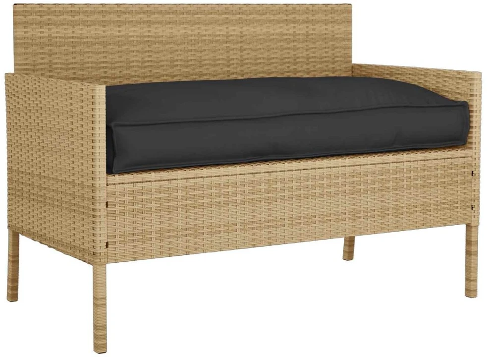 Pagalvėlė Oksfordo audinys Juoda 120 x 60 x 12 cm