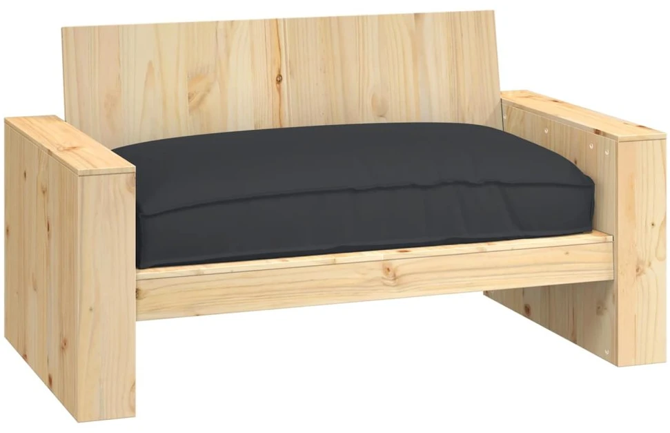 Pagalvėlė Oksfordo audinys Juoda 120 x 80 x 12 cm