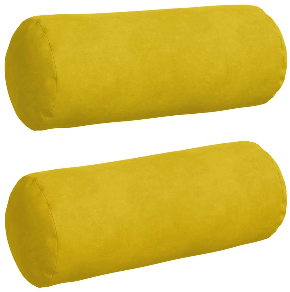 Pagalvės 2 pcs Geltona Ø 15 x 40 cm Kordūrinis audinys