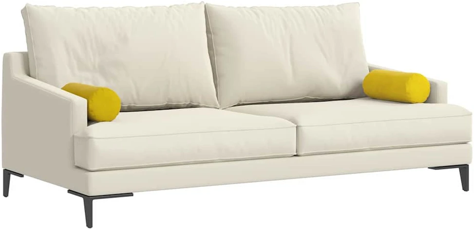 Pagalvės 2 pcs Geltona Ø 15 x 40 cm Kordūrinis audinys