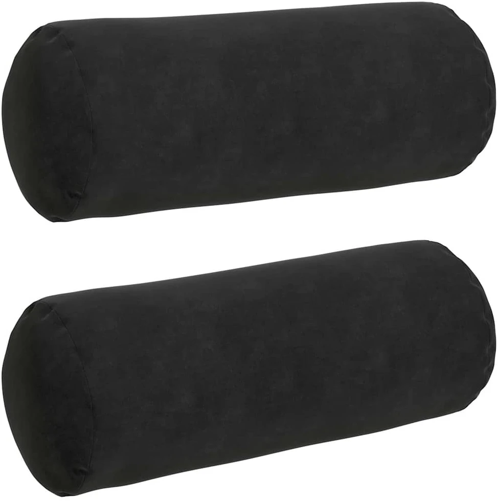 Pagalvės 2 pcs Juoda Ø 15 x 40 cm Kordūrinis audinys